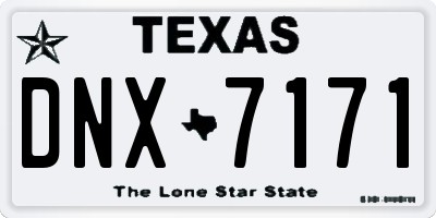 TX license plate DNX7171