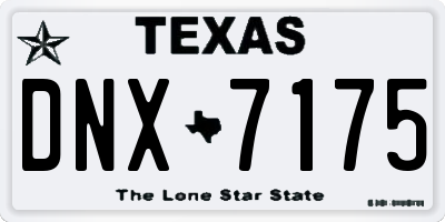 TX license plate DNX7175