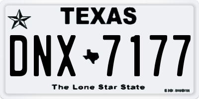 TX license plate DNX7177