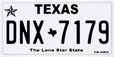 TX license plate DNX7179