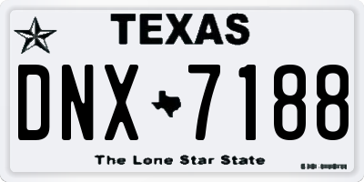 TX license plate DNX7188