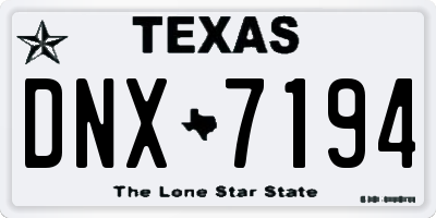 TX license plate DNX7194