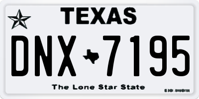 TX license plate DNX7195