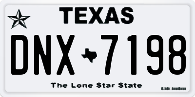 TX license plate DNX7198