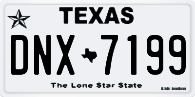 TX license plate DNX7199