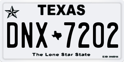 TX license plate DNX7202