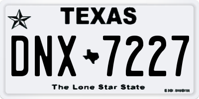 TX license plate DNX7227