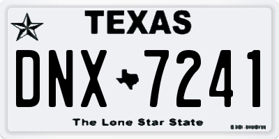 TX license plate DNX7241