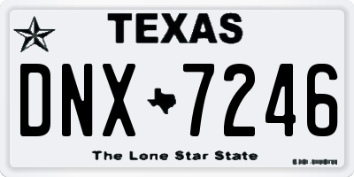 TX license plate DNX7246