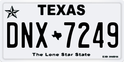 TX license plate DNX7249