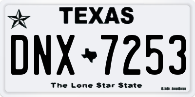 TX license plate DNX7253