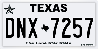 TX license plate DNX7257