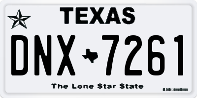 TX license plate DNX7261