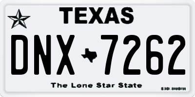 TX license plate DNX7262