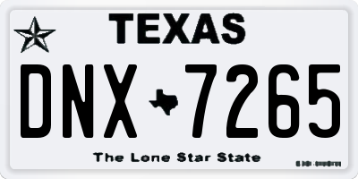 TX license plate DNX7265