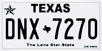 TX license plate DNX7270