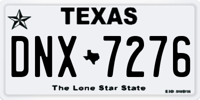 TX license plate DNX7276