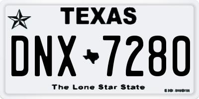 TX license plate DNX7280