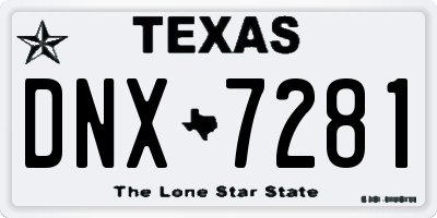 TX license plate DNX7281