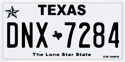 TX license plate DNX7284