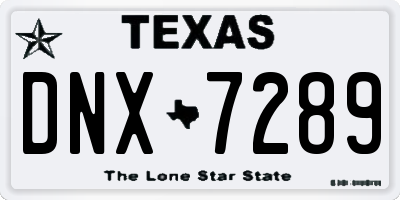 TX license plate DNX7289