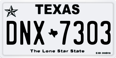 TX license plate DNX7303
