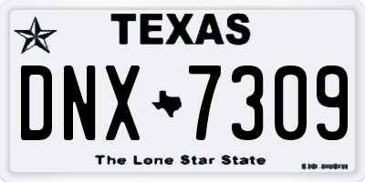 TX license plate DNX7309