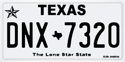 TX license plate DNX7320