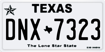 TX license plate DNX7323