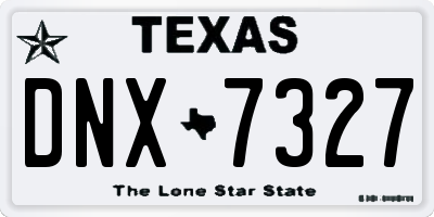 TX license plate DNX7327
