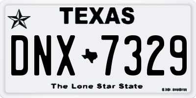 TX license plate DNX7329