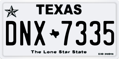 TX license plate DNX7335