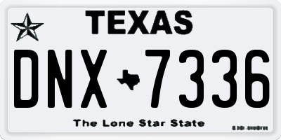 TX license plate DNX7336