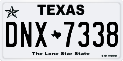 TX license plate DNX7338