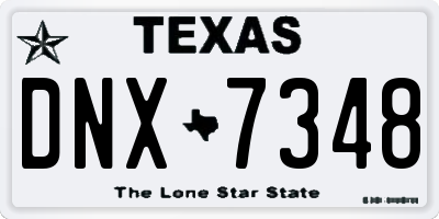 TX license plate DNX7348