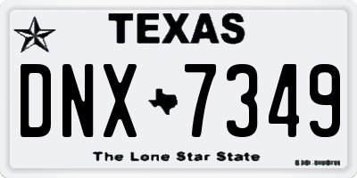 TX license plate DNX7349