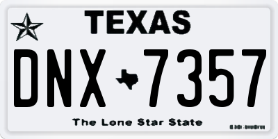TX license plate DNX7357