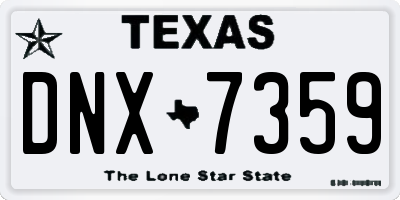 TX license plate DNX7359