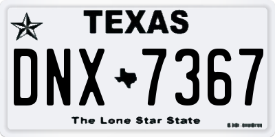 TX license plate DNX7367