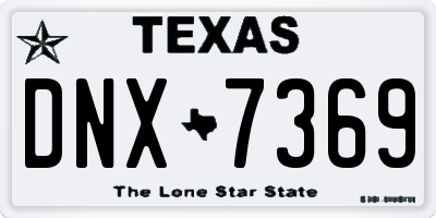 TX license plate DNX7369