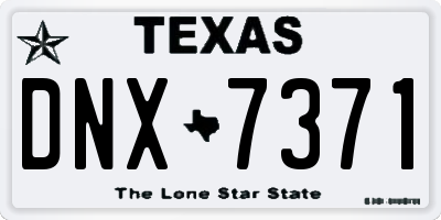 TX license plate DNX7371