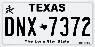 TX license plate DNX7372