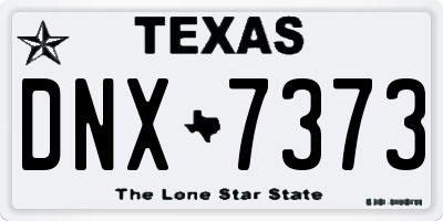 TX license plate DNX7373