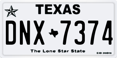 TX license plate DNX7374