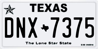 TX license plate DNX7375
