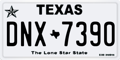 TX license plate DNX7390