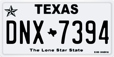 TX license plate DNX7394
