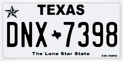 TX license plate DNX7398