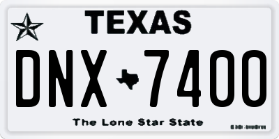 TX license plate DNX7400