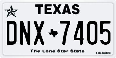 TX license plate DNX7405